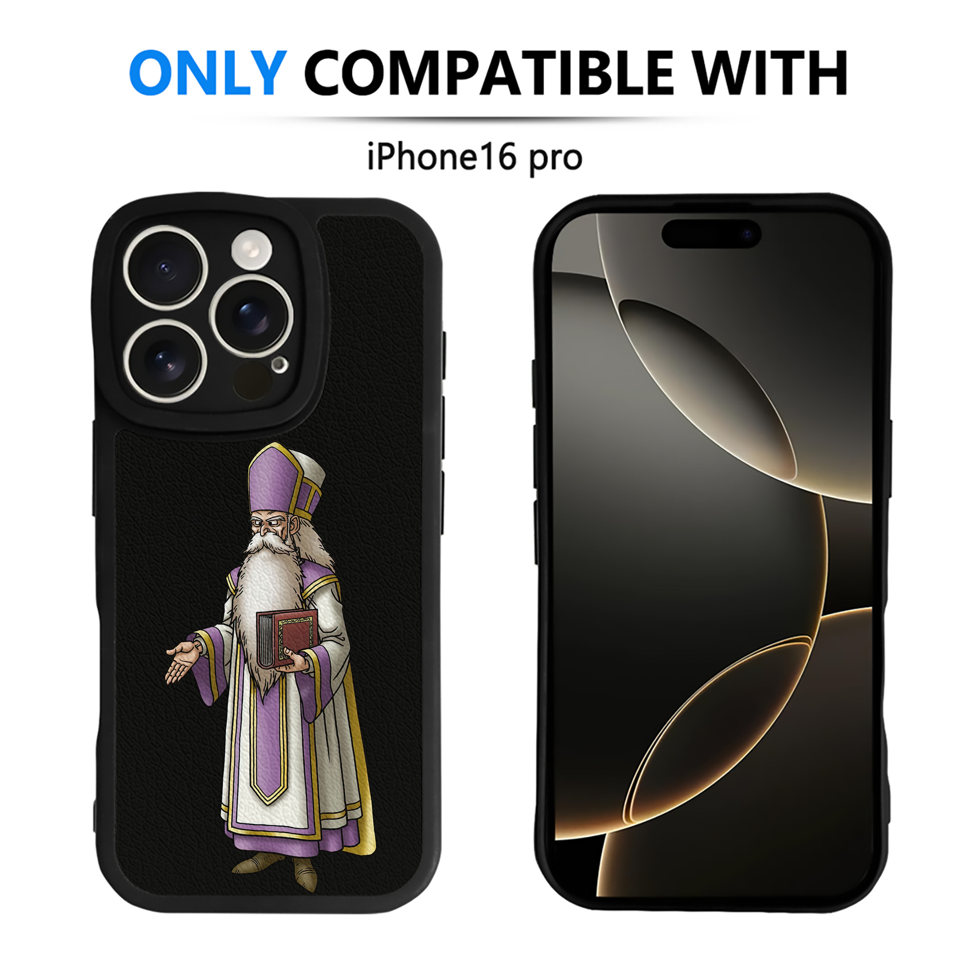 （画像用） ドラゴンクエスト Doragon Kuesuto Dragon Quest 【iPhone 16シリーズ対応】シリコンスマホケース（レザー調） 材質：シリコン